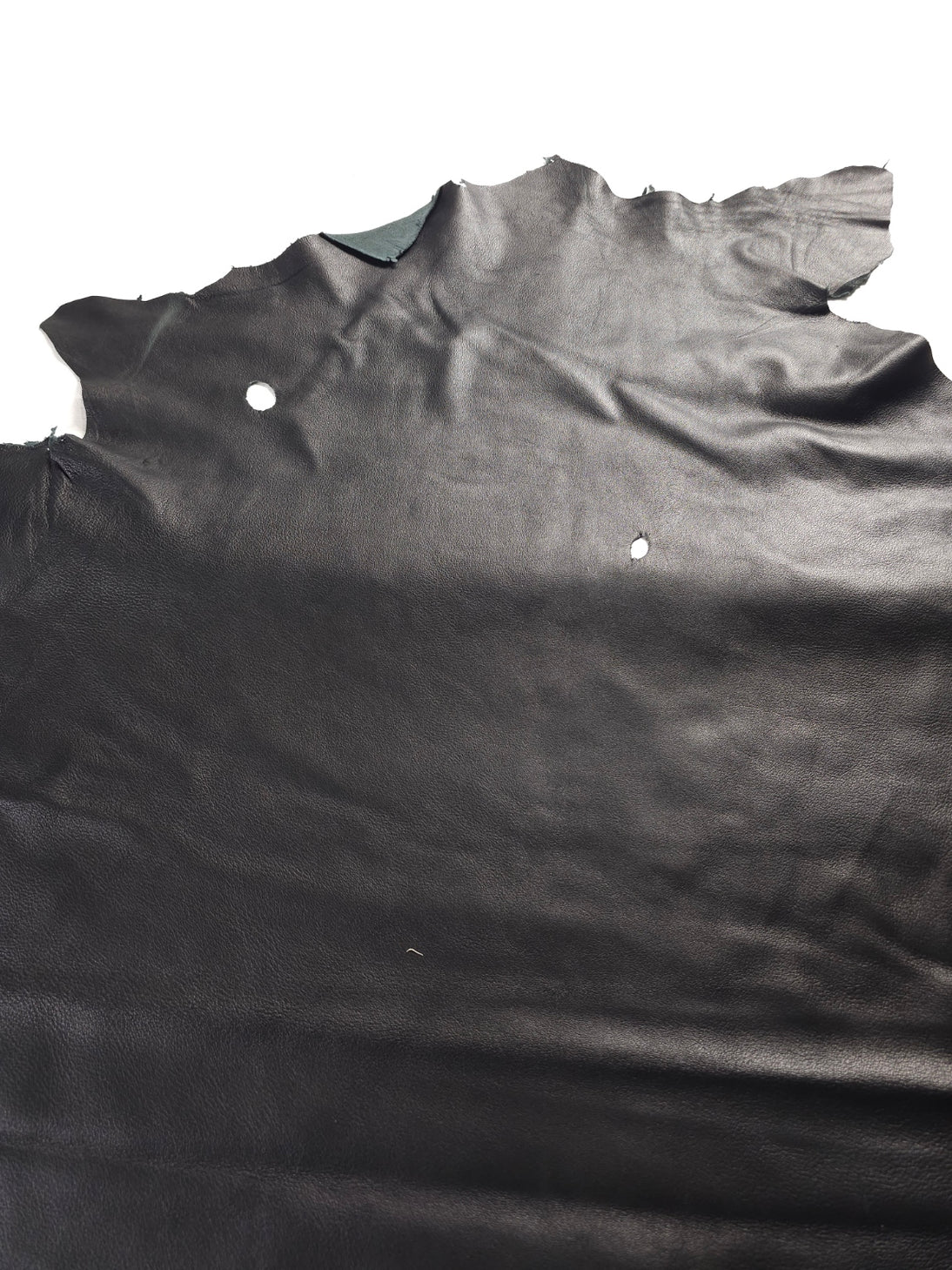 Drum Dyed Black Sheepskin Leather