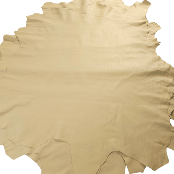 Sheepskin Nappa Leather Sandy Beige hide 5 to 9 sq ft
