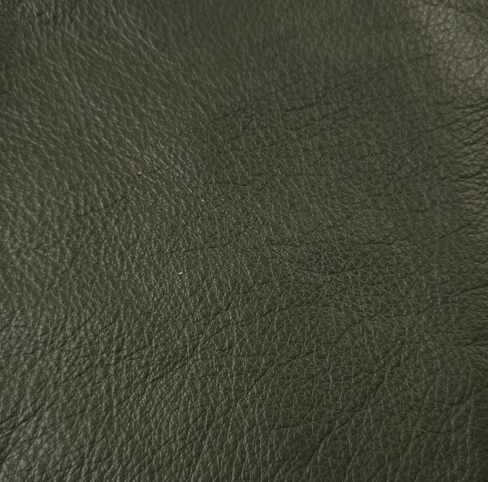 Chrome-tanned corrected grain leather hide for upholstery or DIY projects