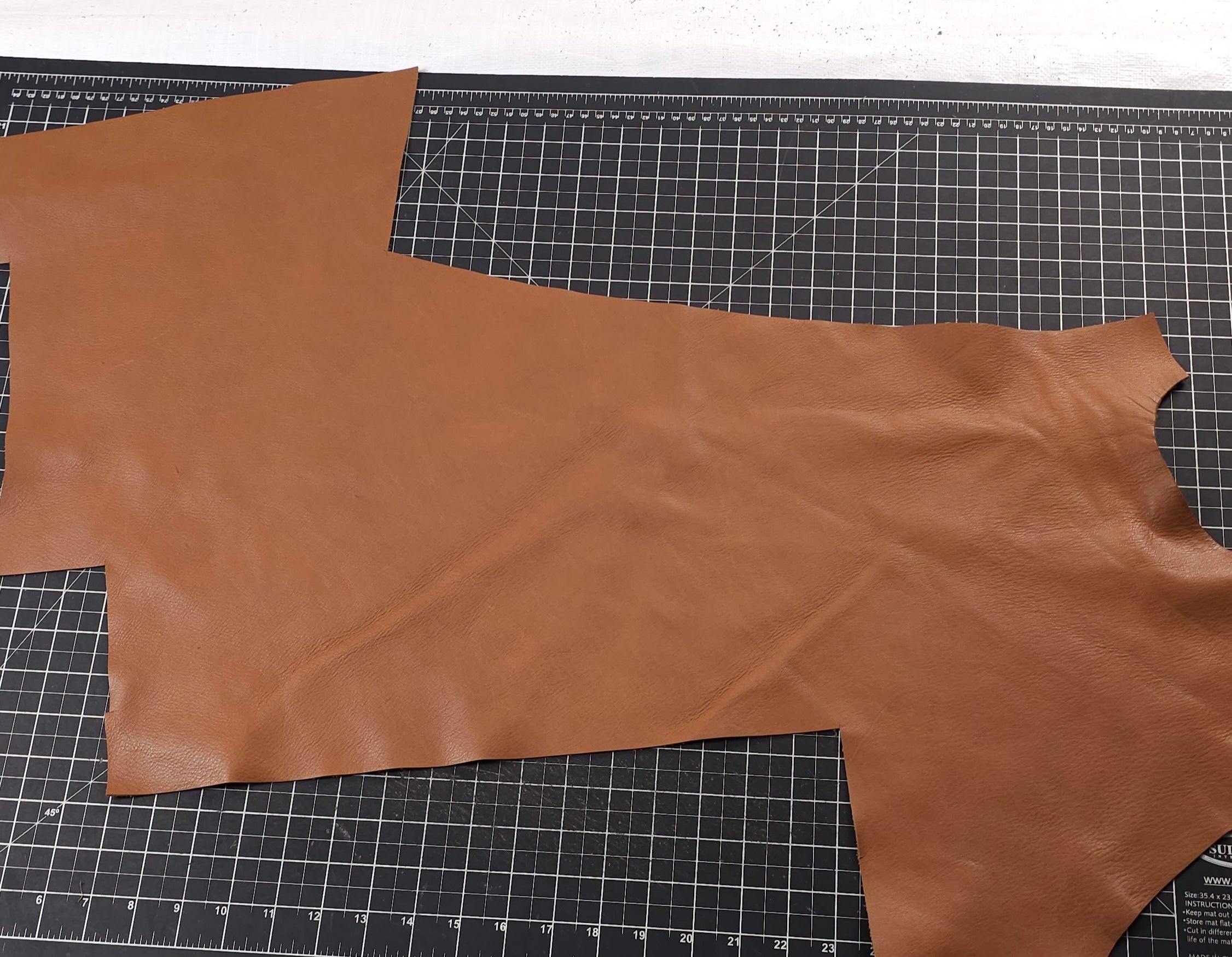 Brown leather offcut for leathercrafts