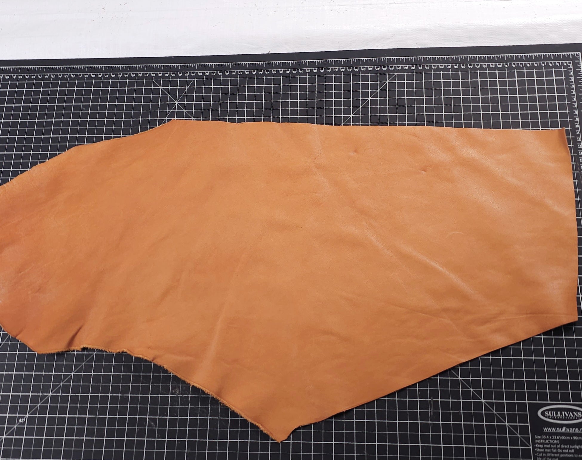 Saddle Tan leather remnants 1-2 sq. ft - Veg Tanned