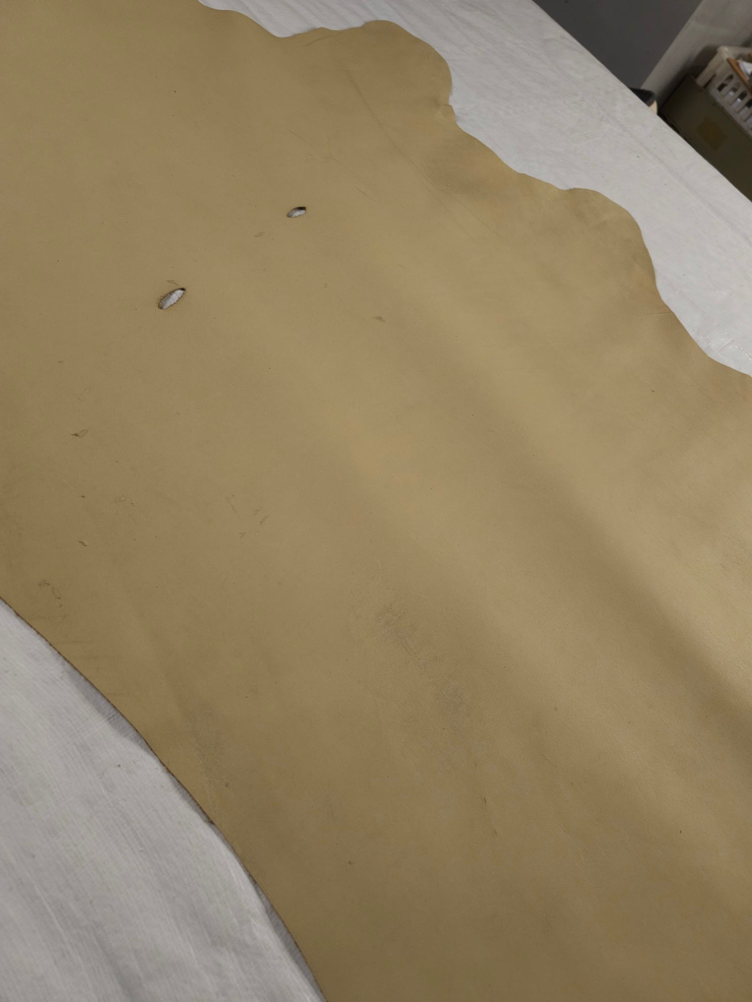 Natural Beige Side Smooth 15 sq ft | Split  cowhide 0.8 -to 1 mm