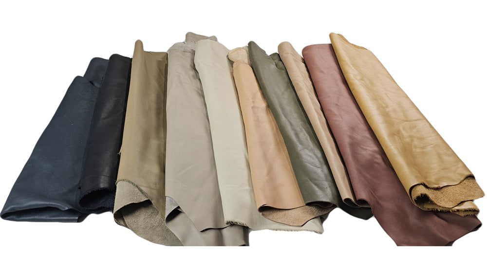 Full-Grain Leather Offcuts | Upholstery Leather Remnants for Crafts