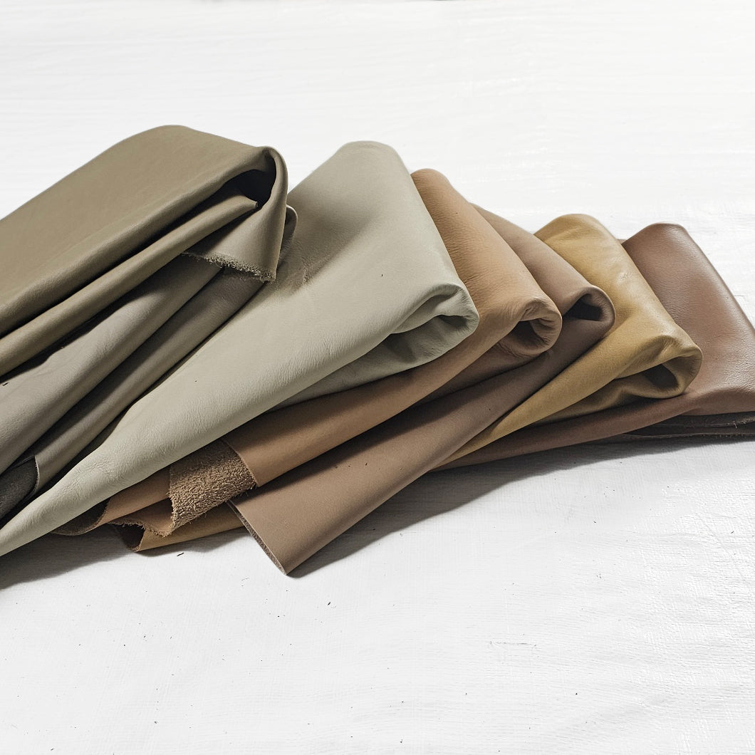 Full-Grain Leather Offcuts | Upholstery Leather Remnants for Crafts