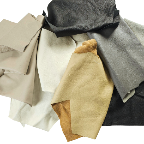 Medium neutral leather offcuts