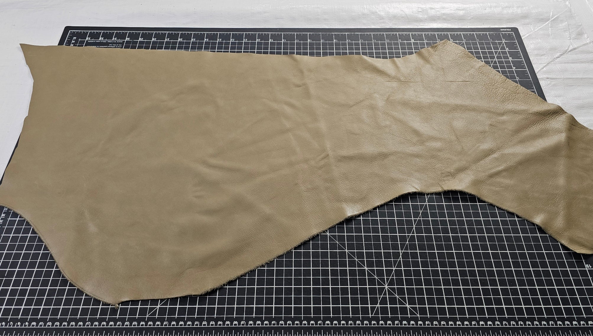 Assorted Green Full-Grain Leather Remnants
