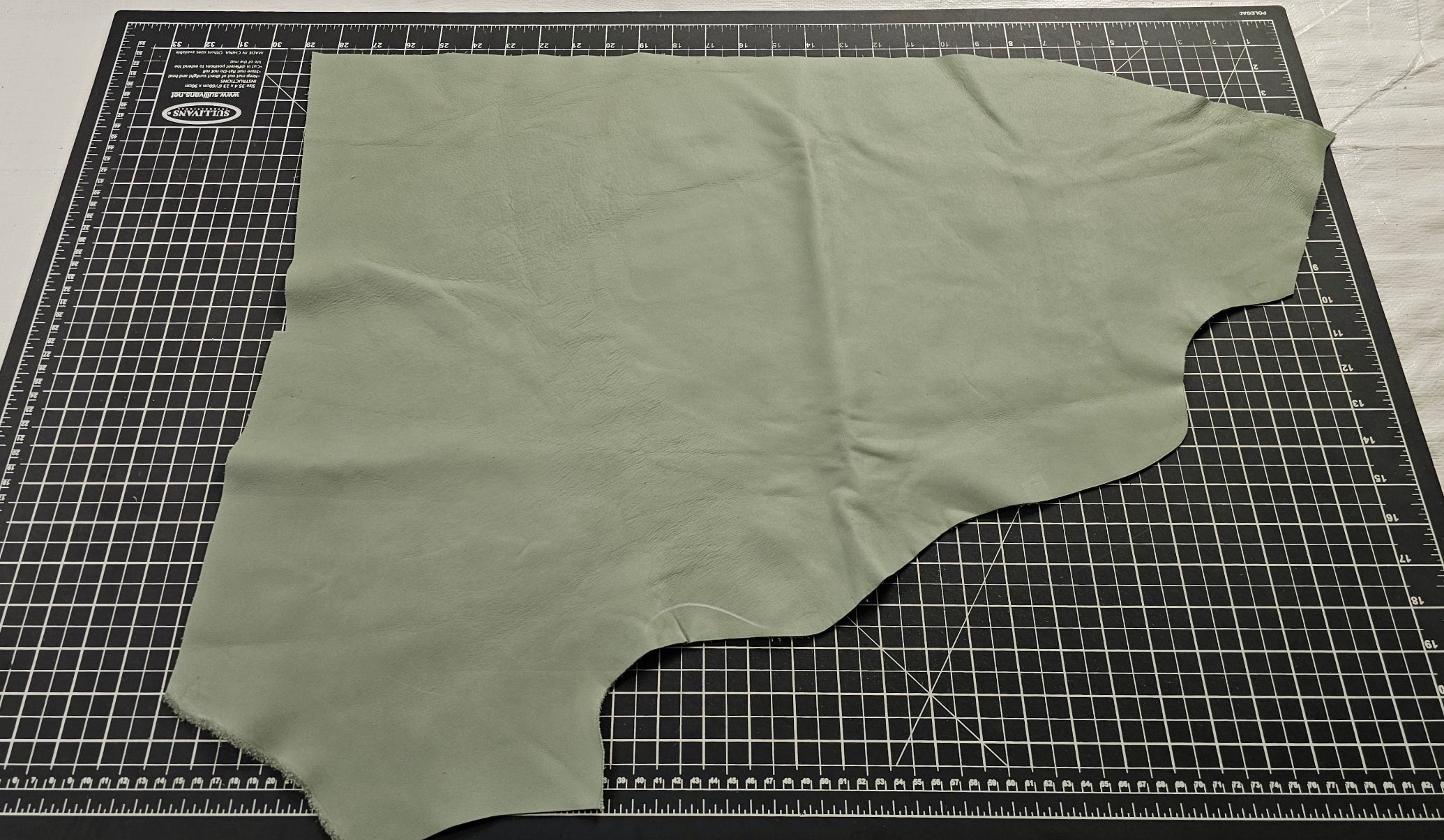 Assorted Green Leather Offcuts for Crafts