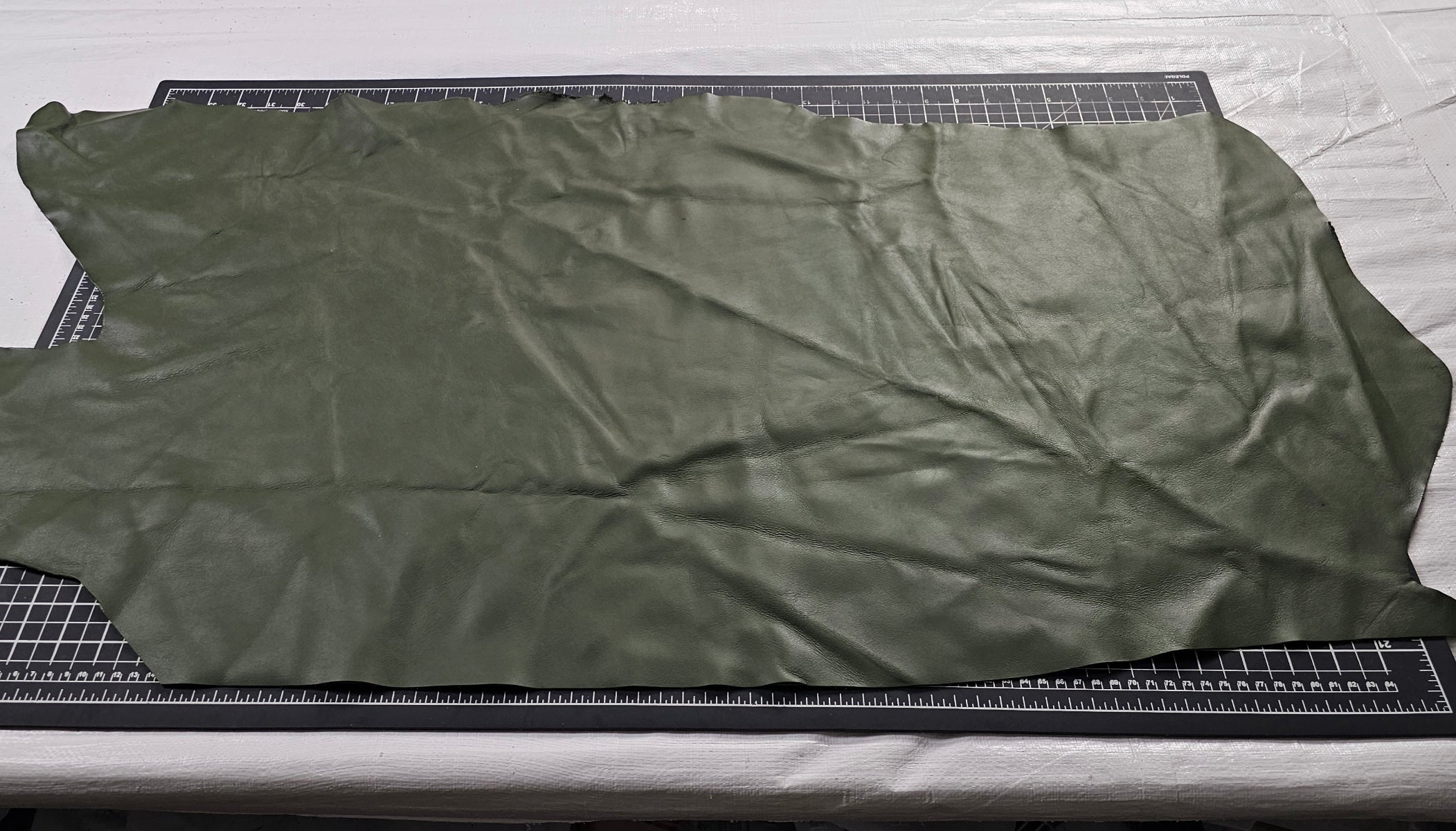 Assorted Green Leather Scraps 1 to 2 sq ft