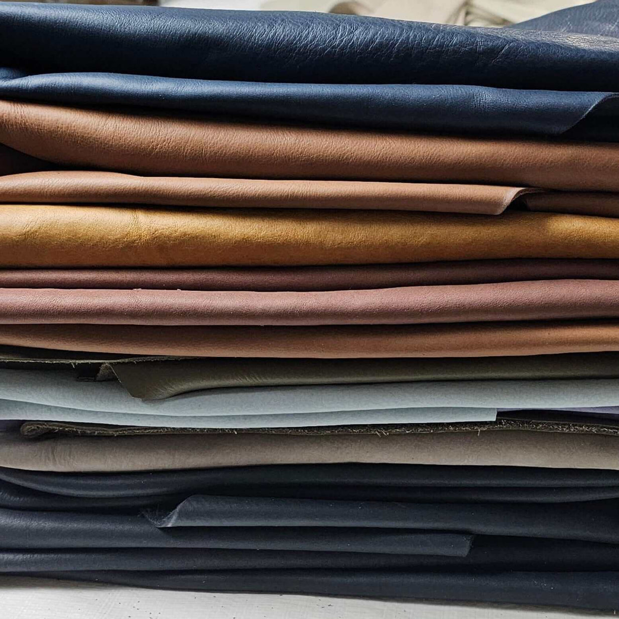 Large leather scraps - Assorted Colour 1 - 2 sq. ft