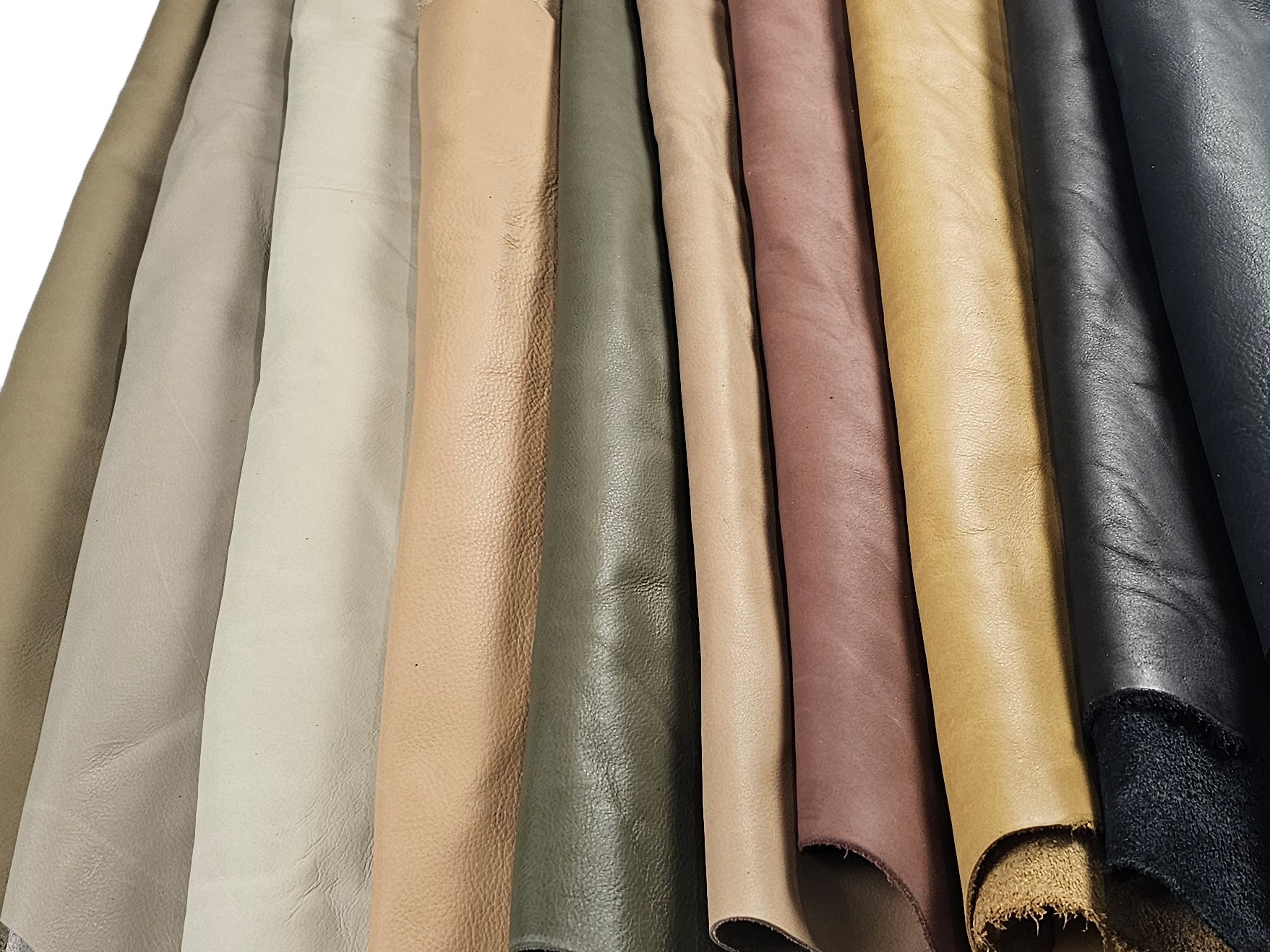 Assorted Full-grain Upholstery leather offcuts 3 - 5 sq. ft