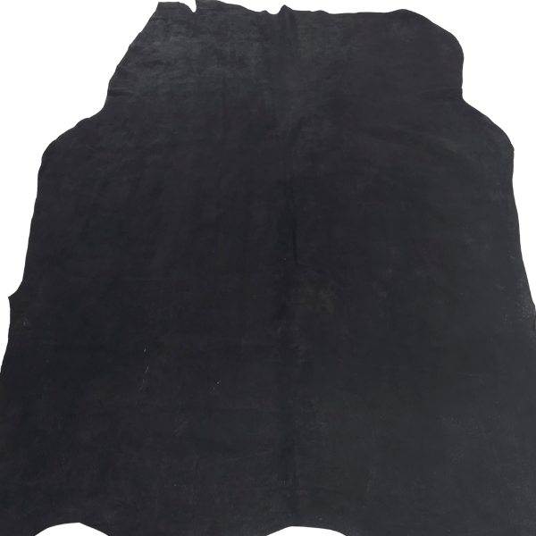 Black pigskin suede leather