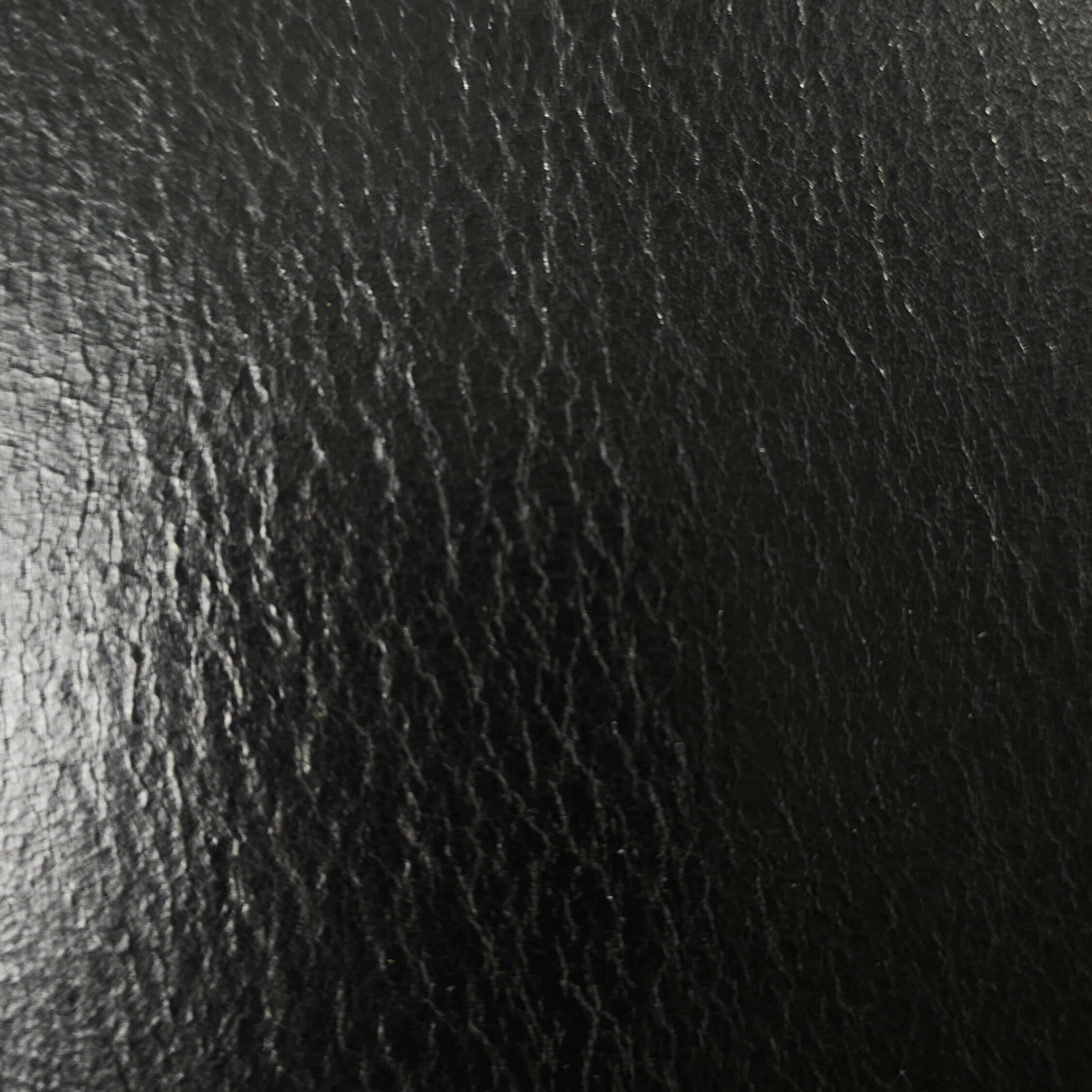 Closeup of Black Cowhide Single Butt 10.5 sq. ft