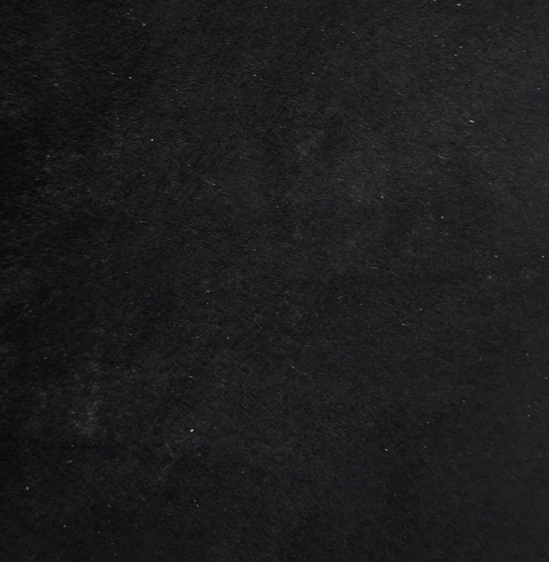 Black suede pigskin hide