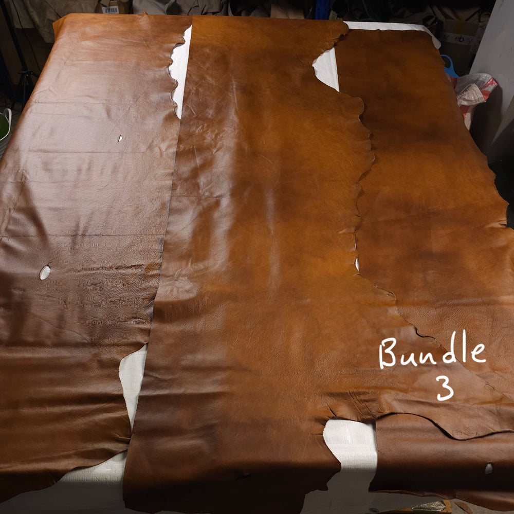 Eco-friendly full-grain leather remnants ideal for crafts and repairs