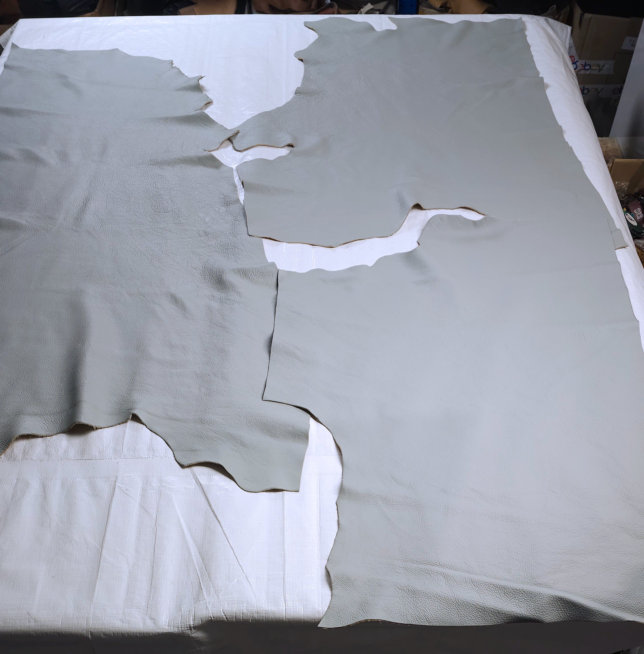 Pale Sky Grey Cowhide bundle 15 sq. ft