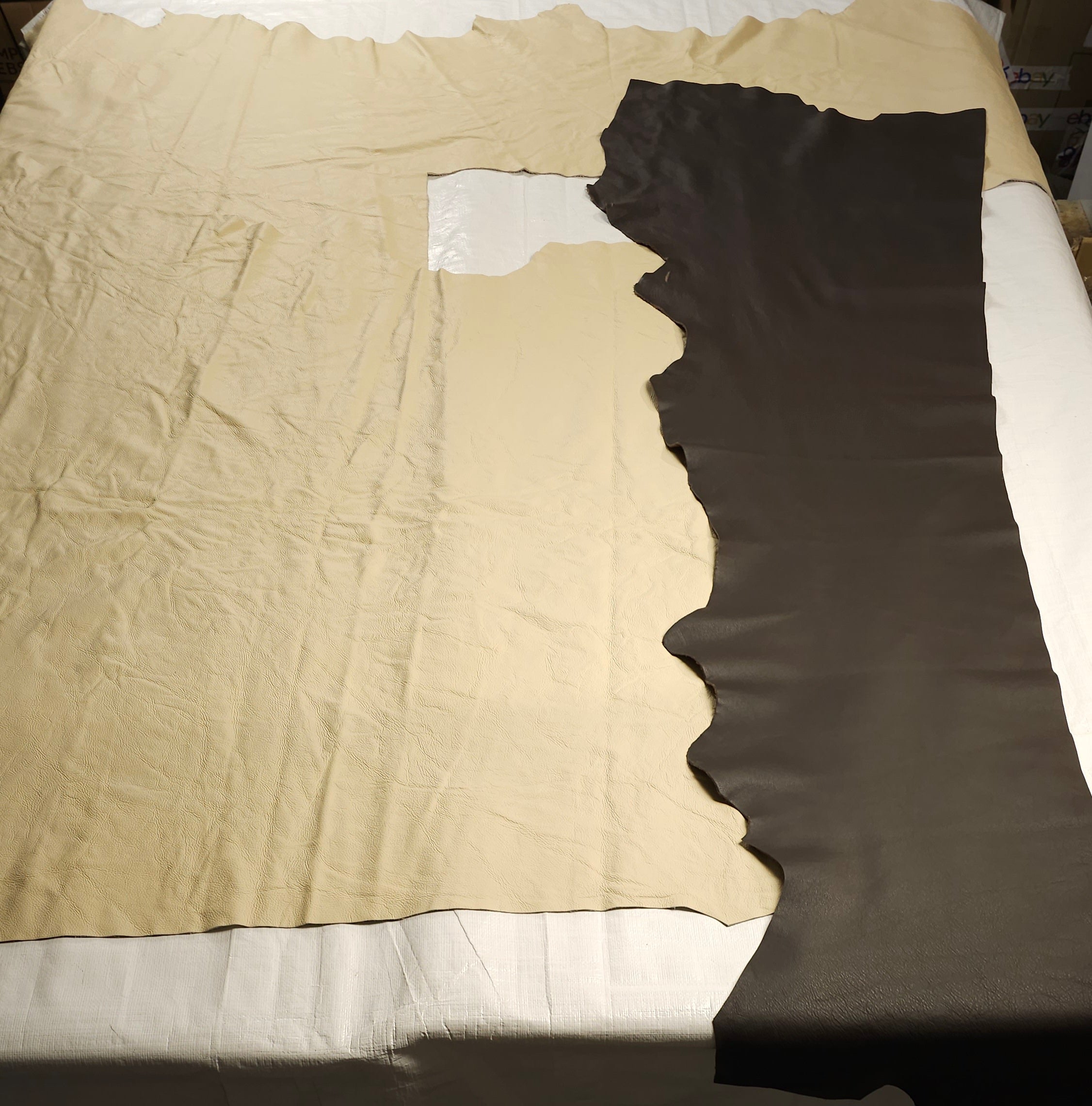 Brown + Ivory cowhide bundle 20 sq. ft