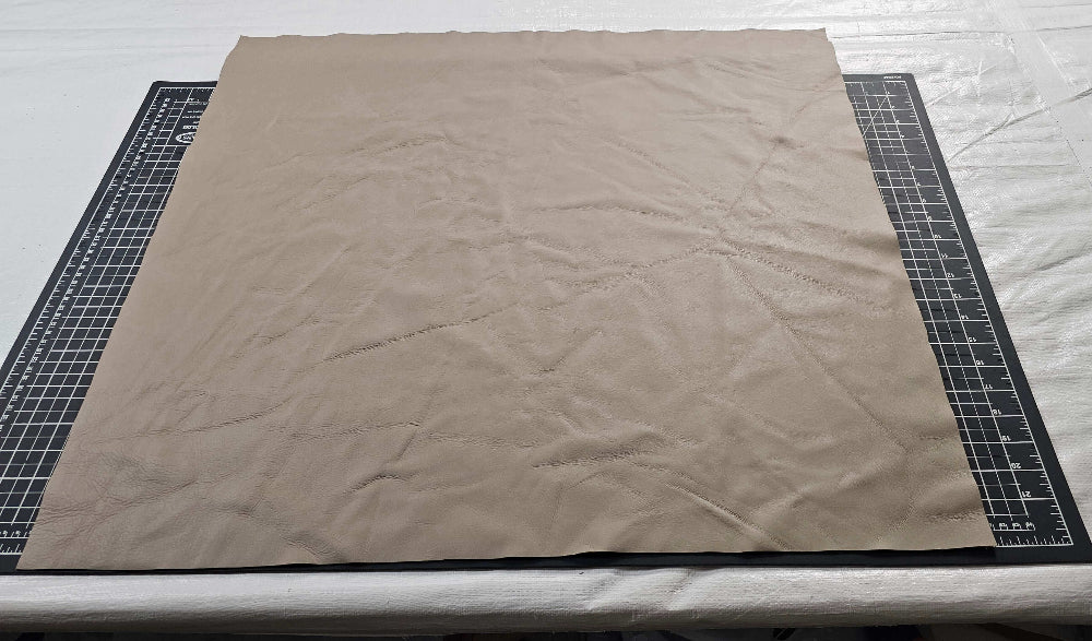cowhide offcuts upholstery project