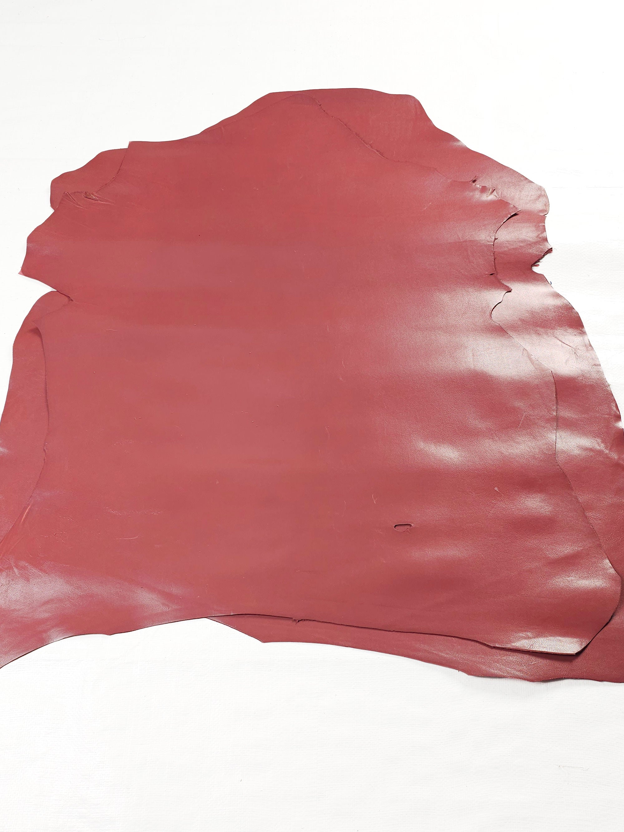 Reddish Pink goatskin hide 3 sq. ft