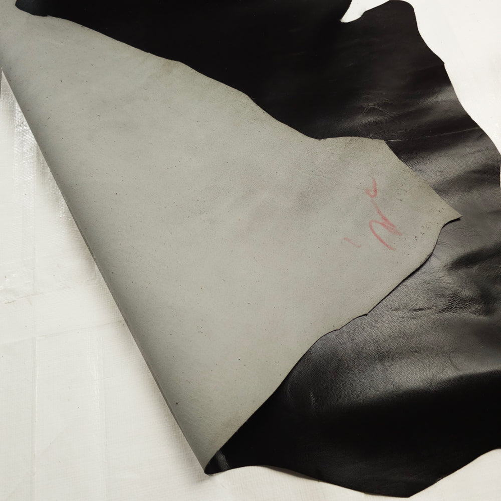 Chestnut Brown goatskin hide showing reverse