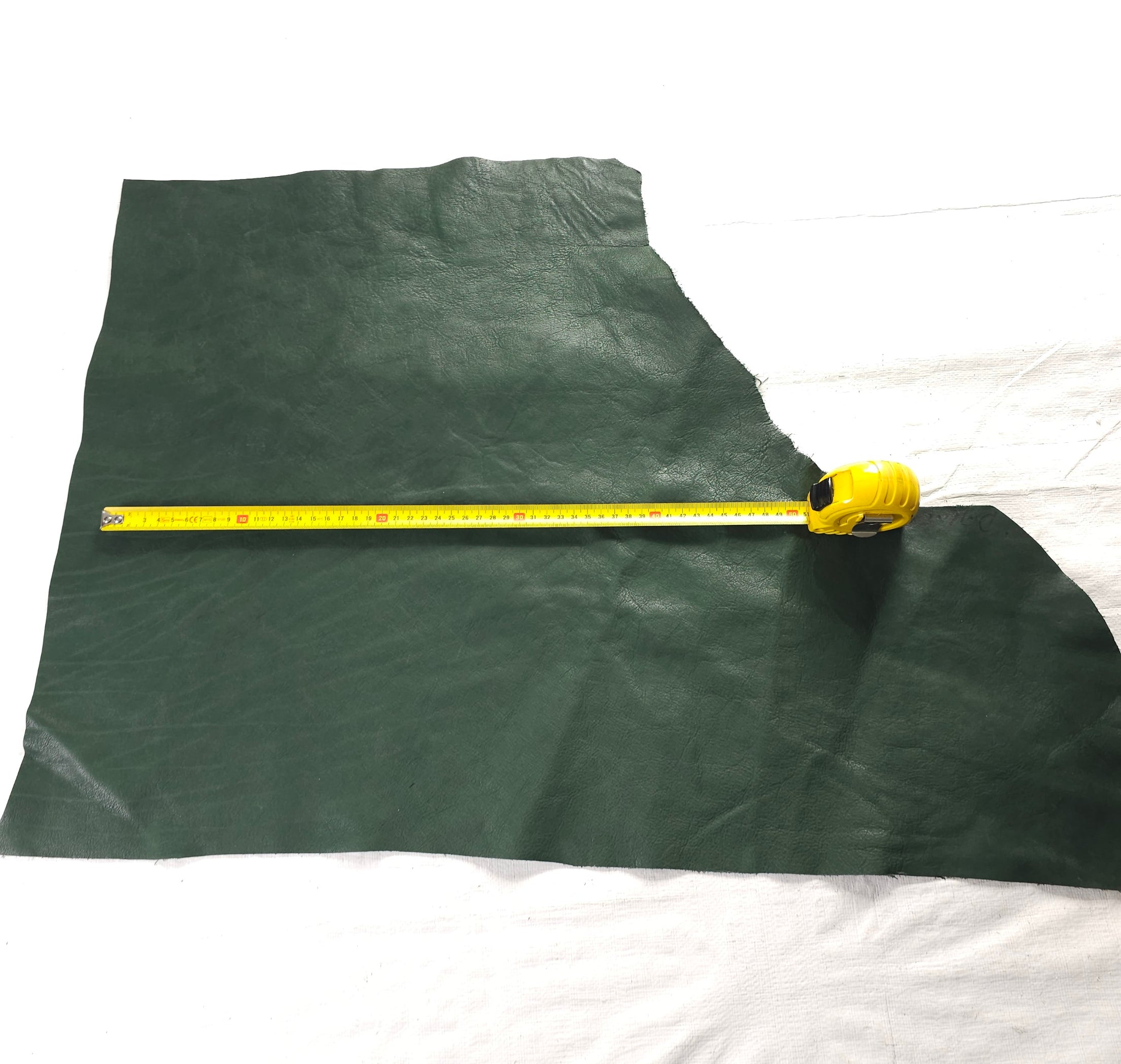 Forest Green Full Grain Leather Offcuts