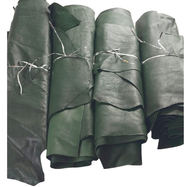 Forest Green Veg-Tan Leather Bundles for Leathercraft