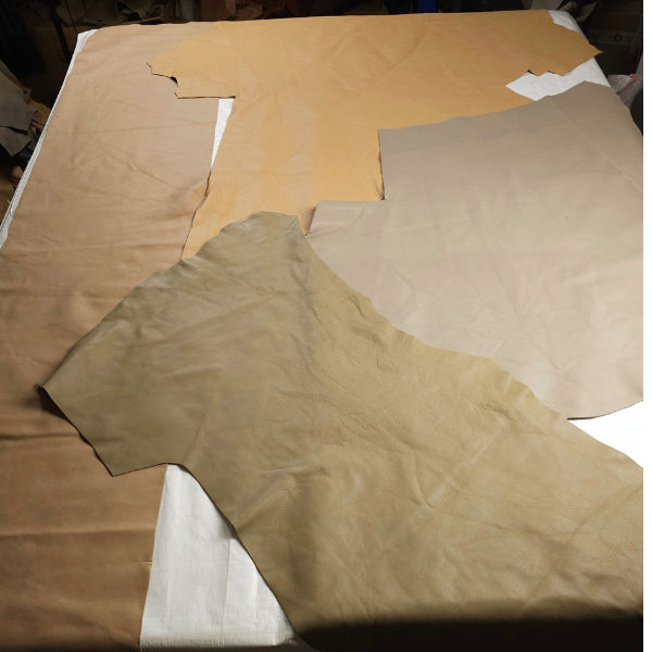 Full Grain Earth Tone Leather Remnants