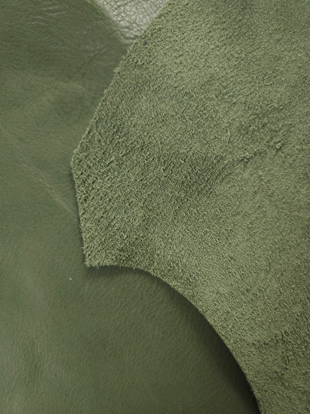 Hunter Green Leather Offcut reverse side