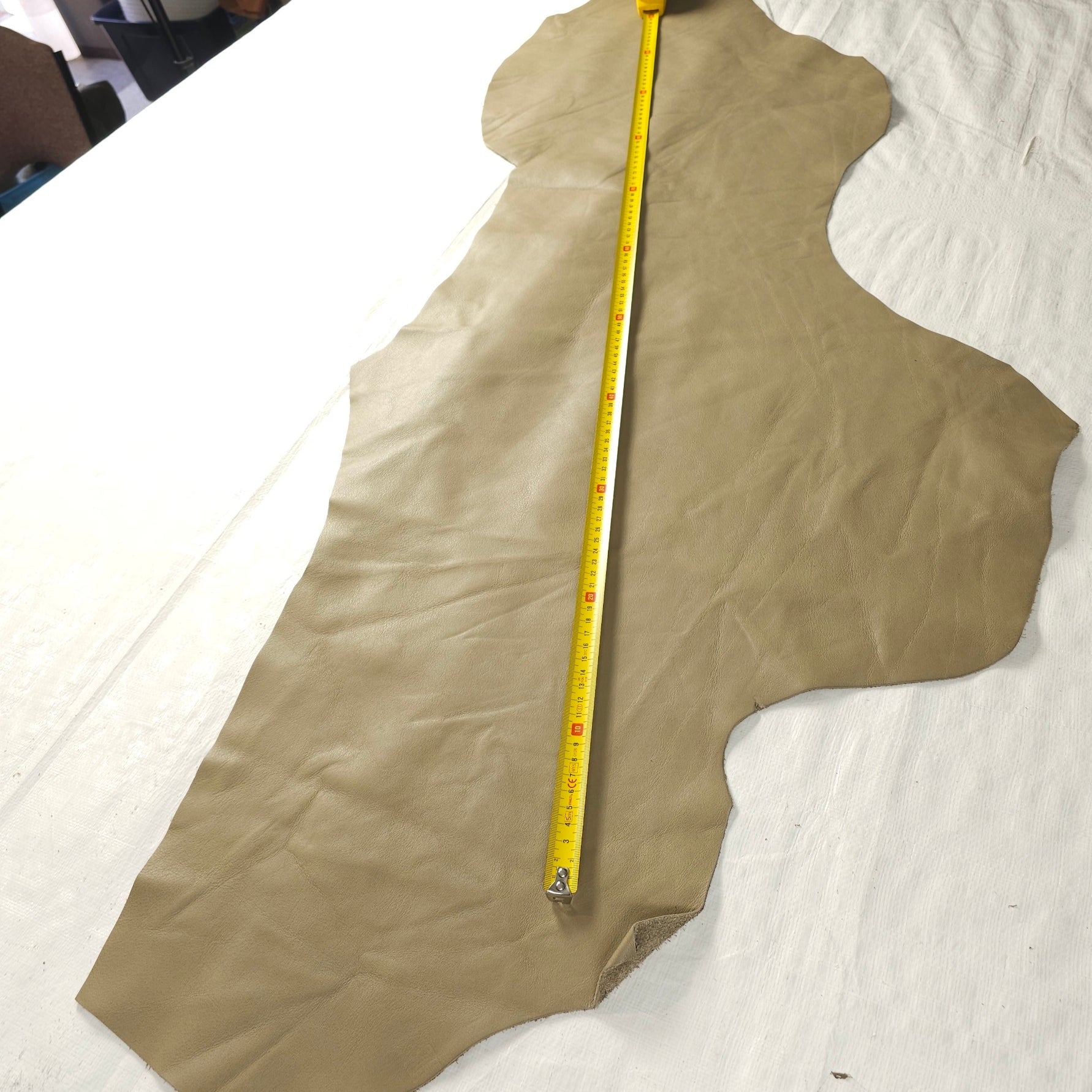 Large Sage Green Leather Scraps 3 to 5 sq ft
