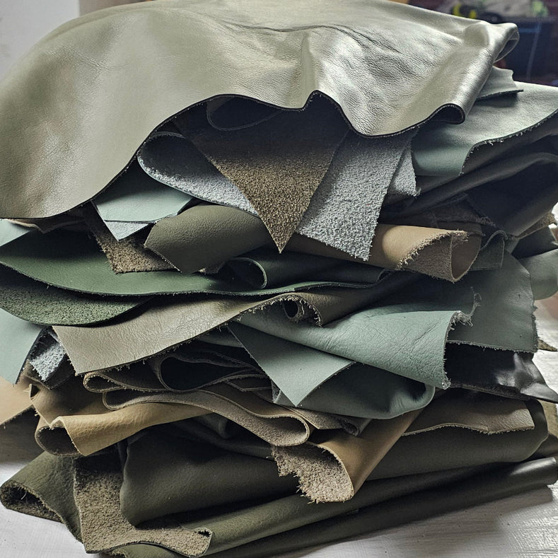 Durable leather remnants used for repairs and decorative trim