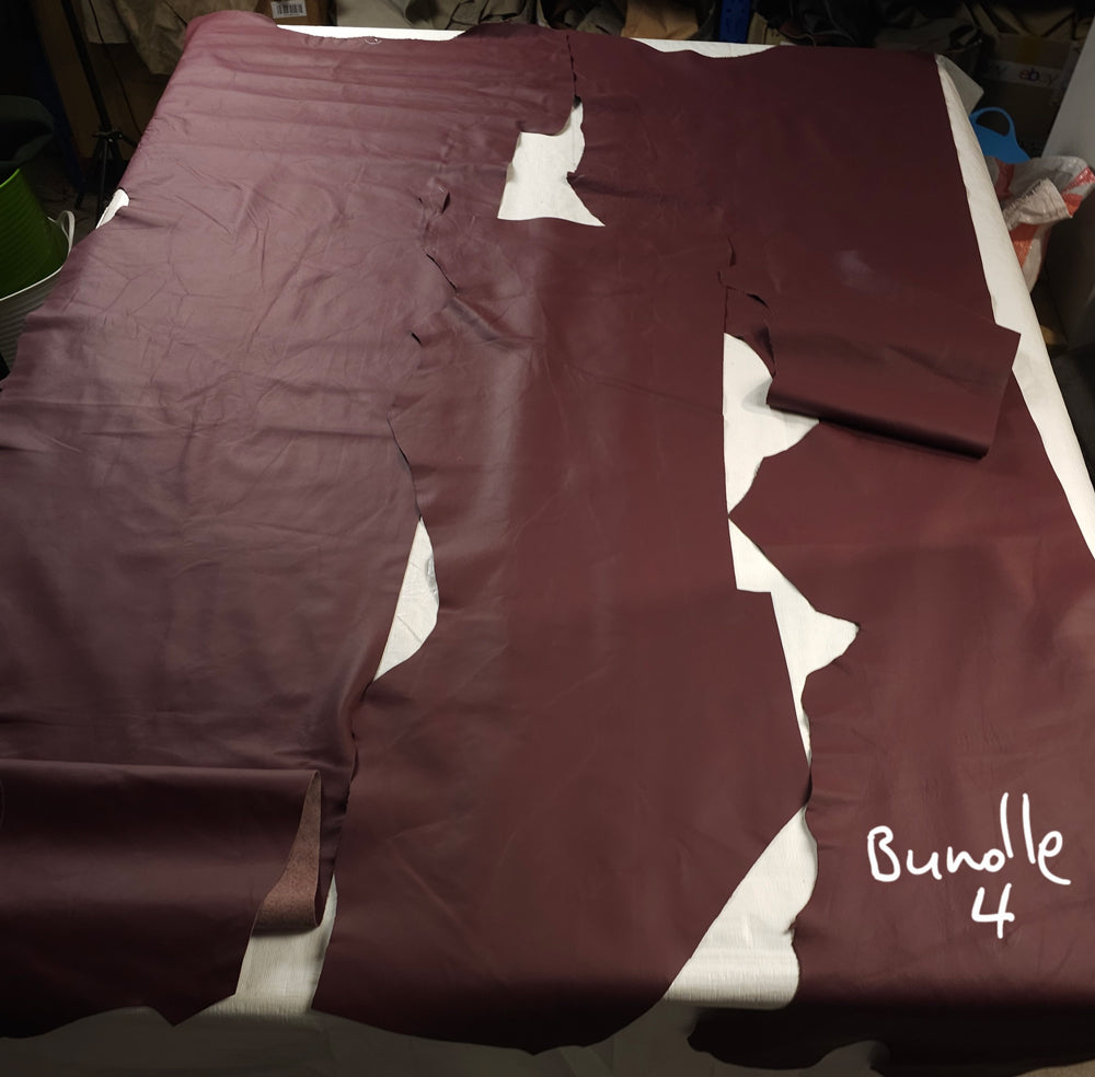 Maroon leather craft bundle with a fine grain