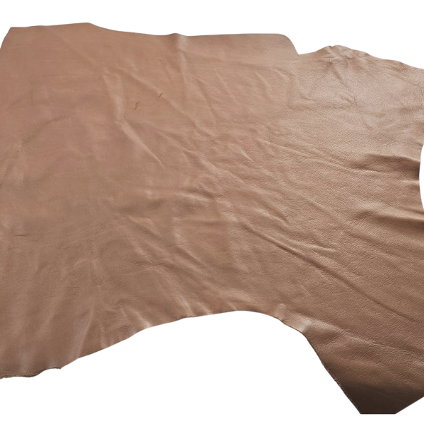 Mid Brown full-grain leather remnants