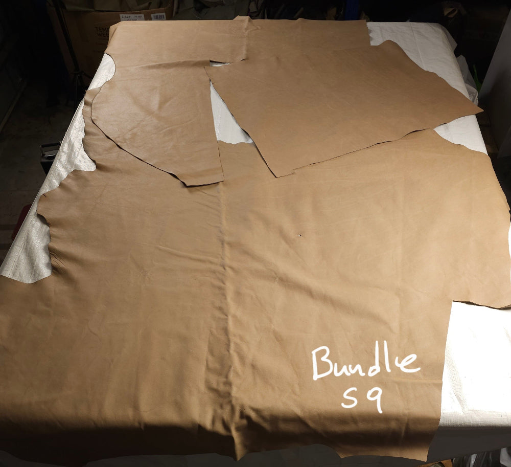 Natural full grain leather scraps ideal for Upholstery and leathercraft projects