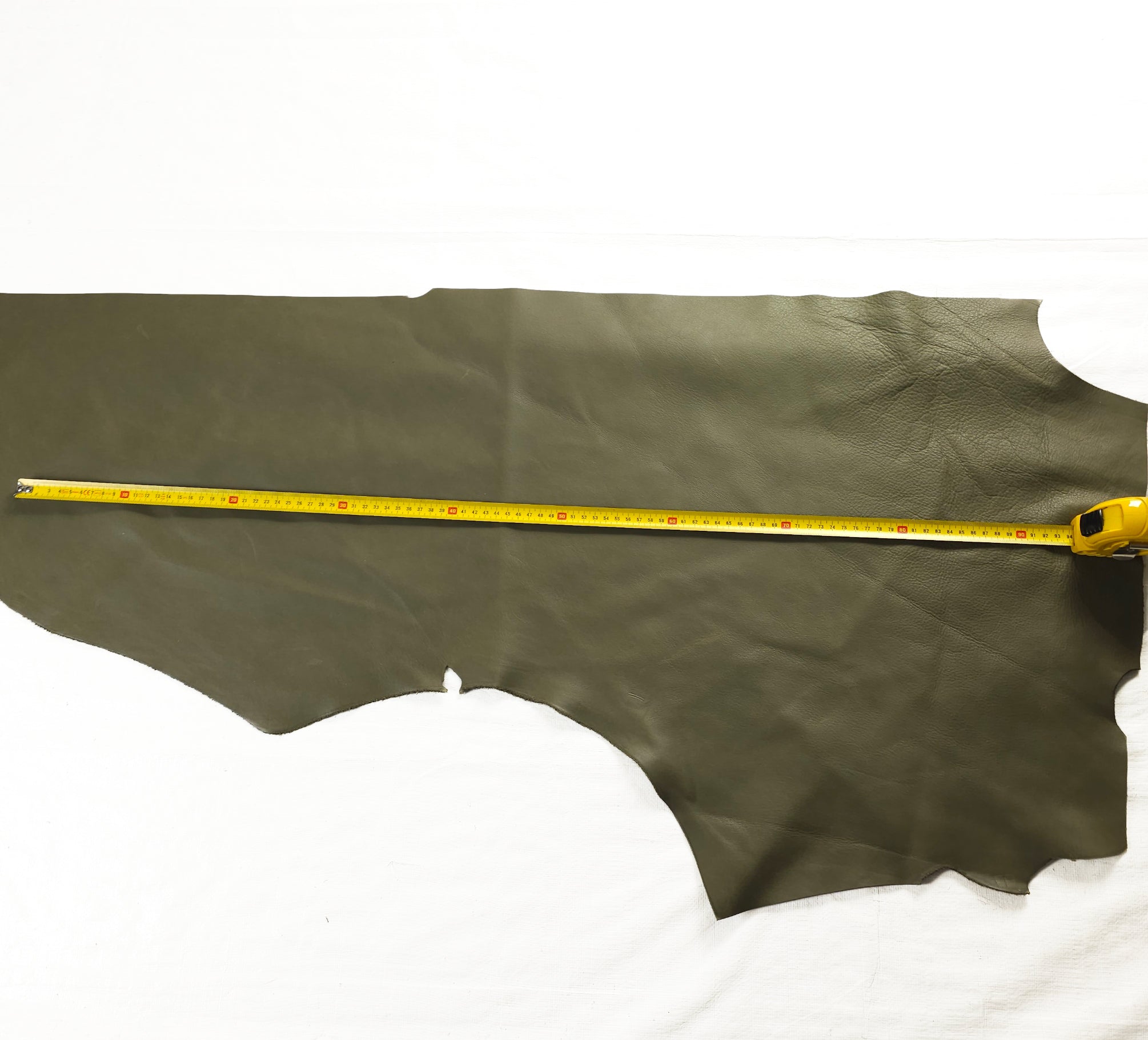 Olive Green Cowhide Offcuts Large Pieces