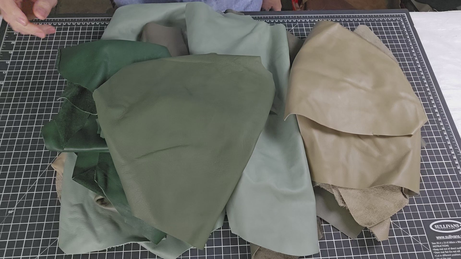 Eco-Friendly Green Leather Scraps for Crafts$35.00