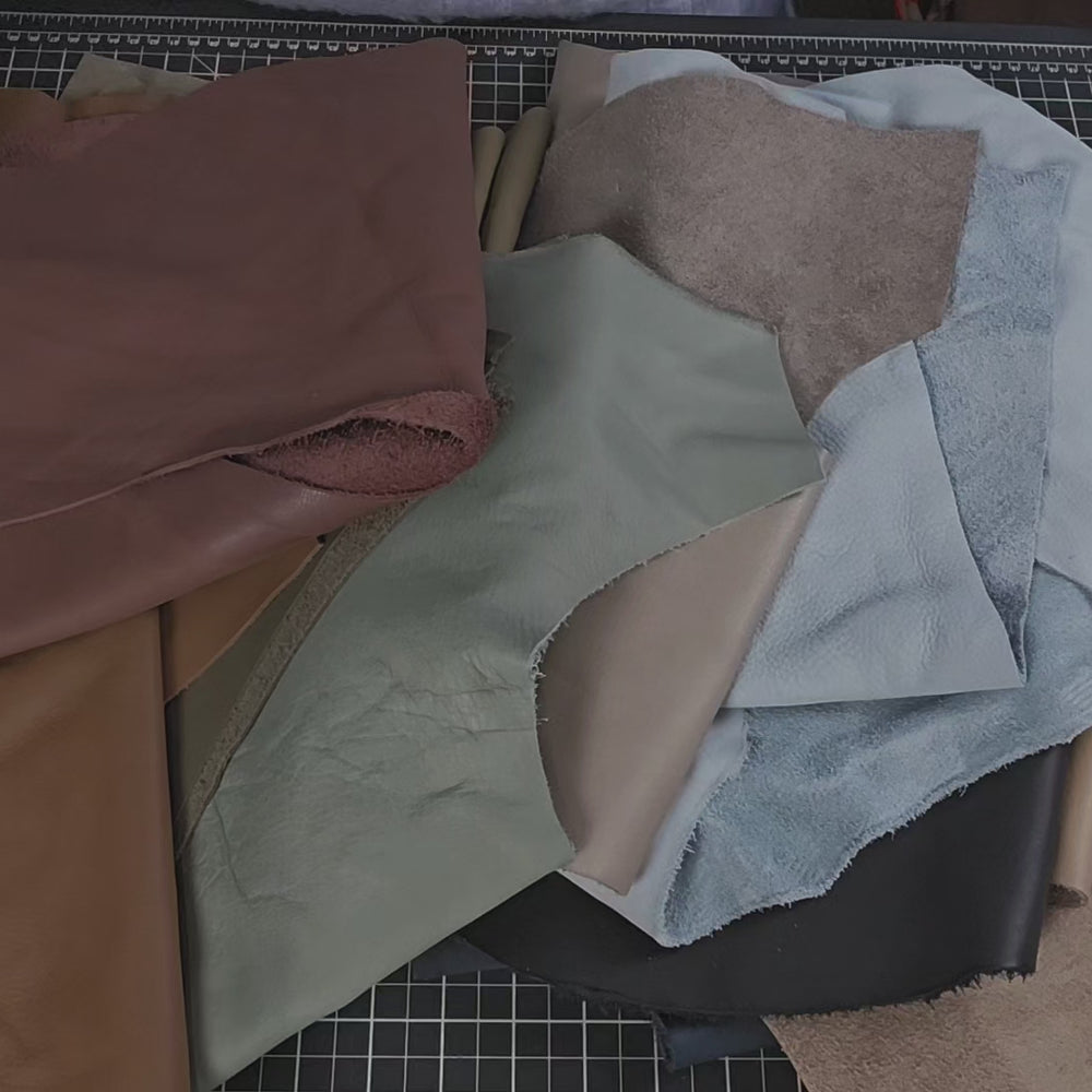 Full-Grain Leather Scraps for Crafts - Assorted Colours$39.00