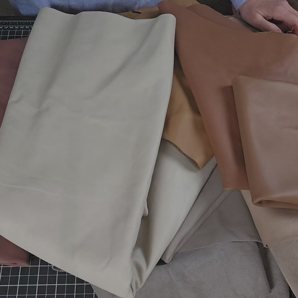 Earth tone leather scraps