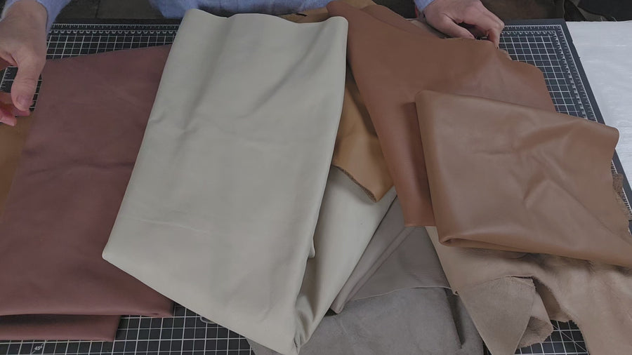 Earth tone leather scraps