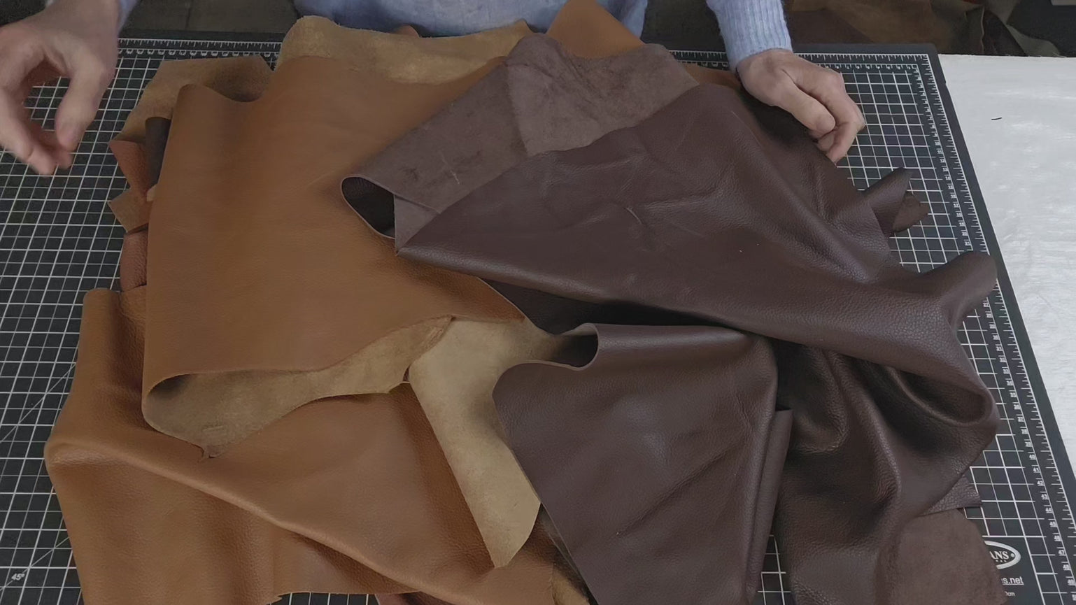 Assorted Brown Leather Scraps 1-2 sq. ft for DIY$36.00