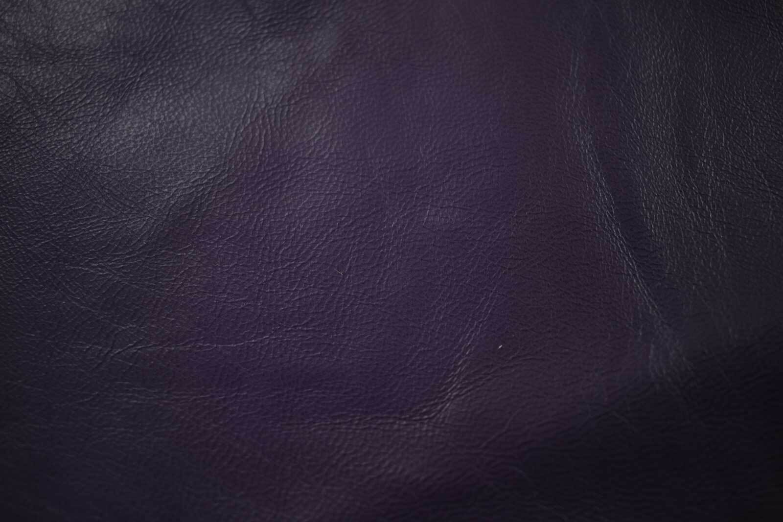 Closeup of Purple Lambskin Hide - Nappa leather