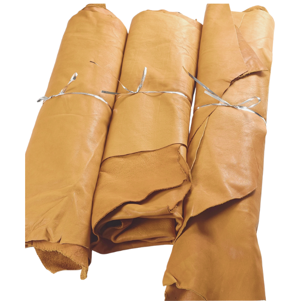 Saddle tan veg tanned leather bundles