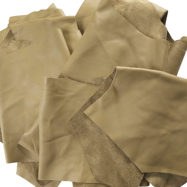 Sage Green Leather Remnants 1 to 2 sq ft