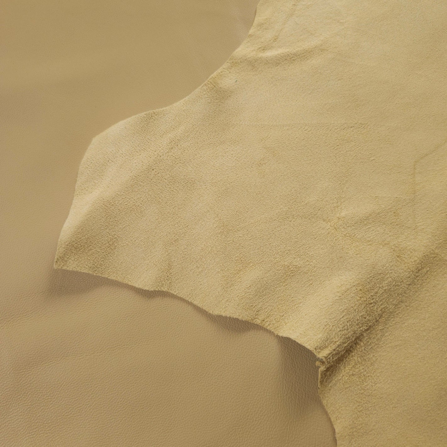 Sandy Beige Sheepskin Nappa Leather close up texture 0.8 mm