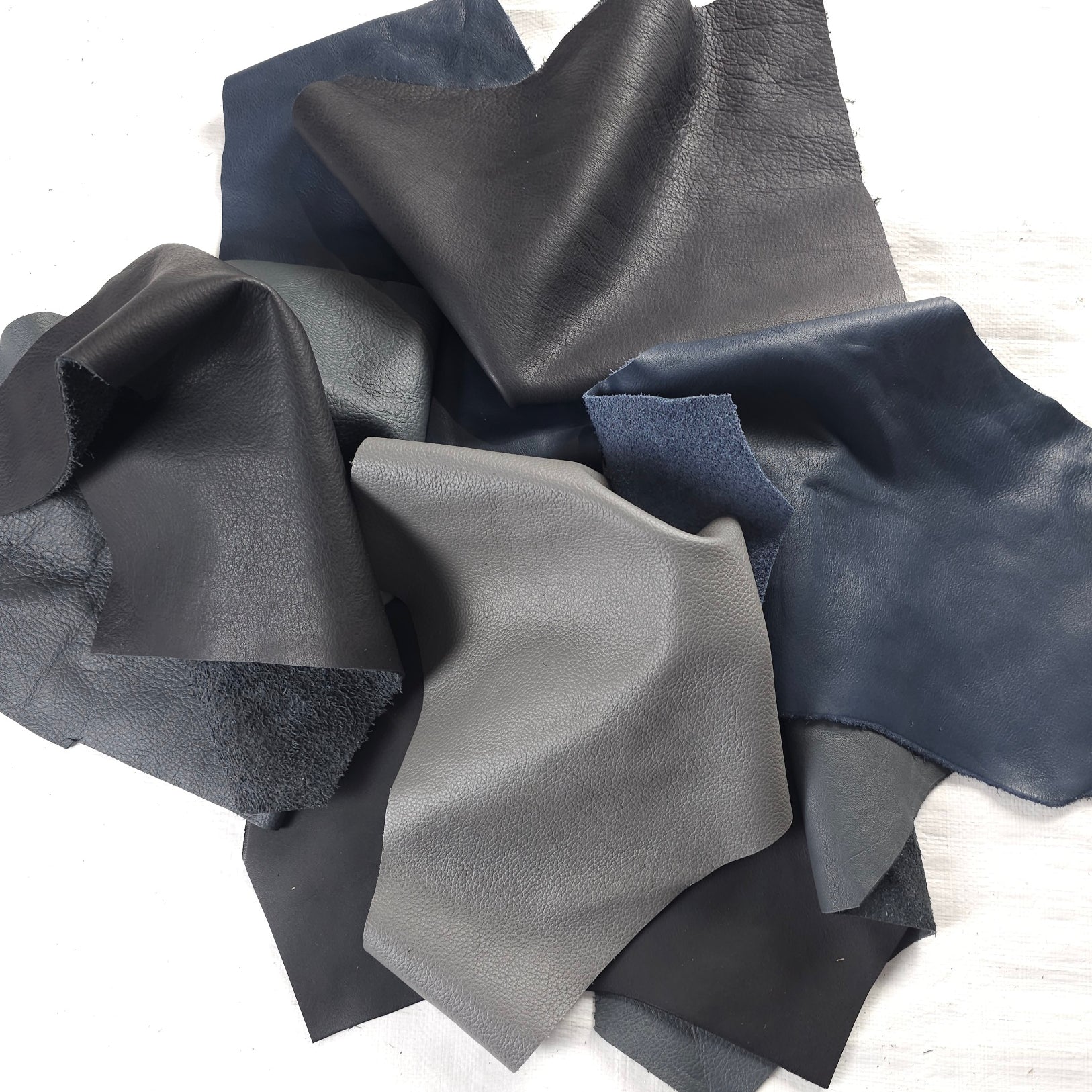 Small Dark Leather Scraps 1 to 3 hands