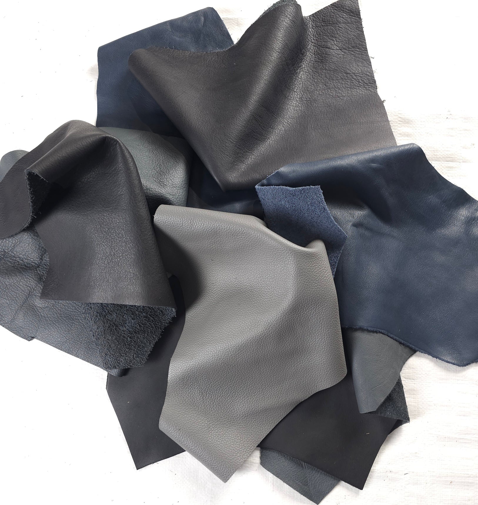 Small Dark Leather Scraps 1 to 3 hands