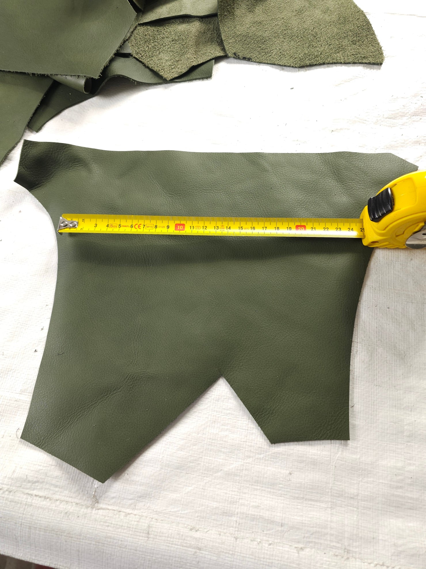 Small Hunter Green Cowhide Remnants