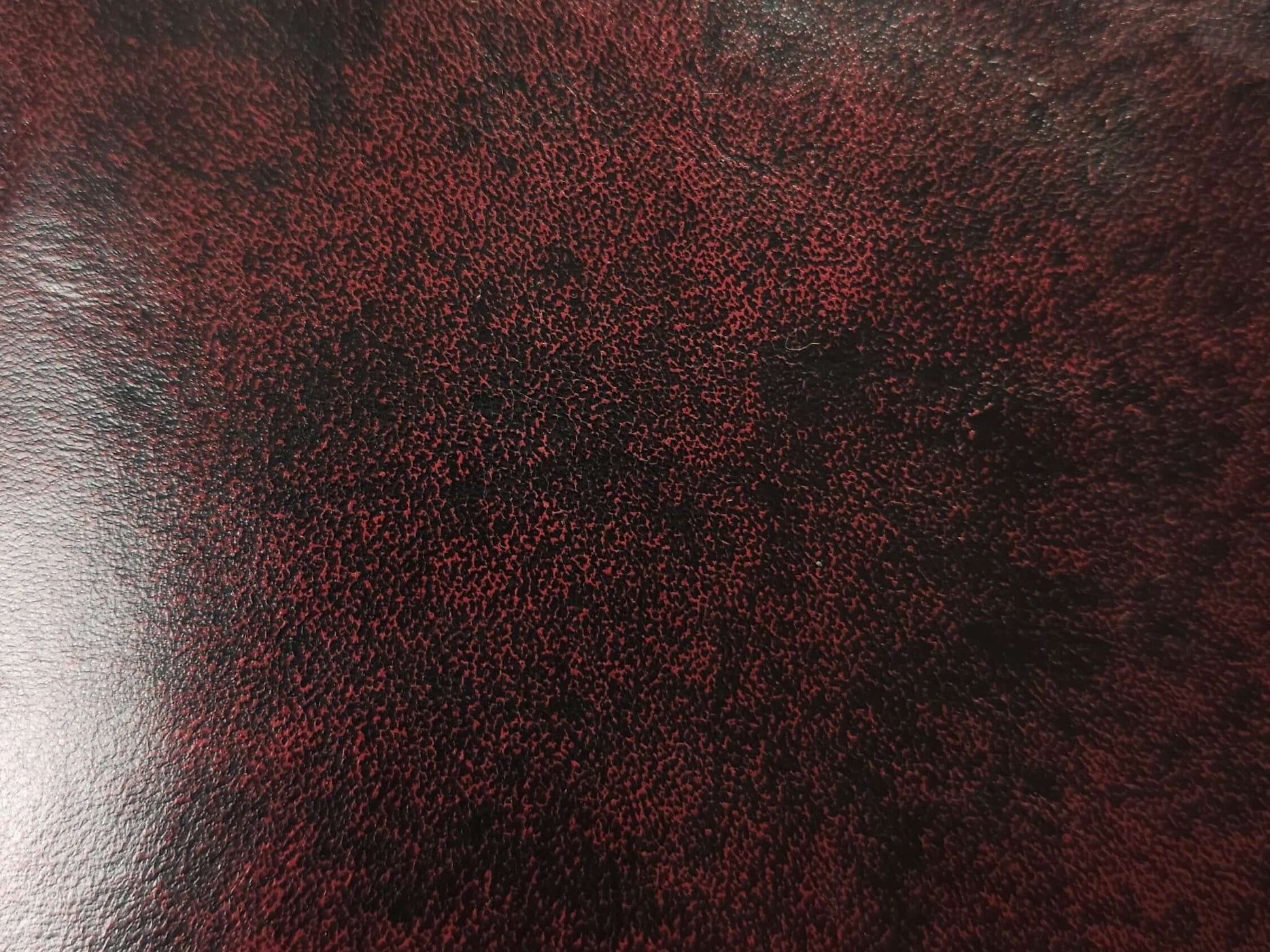 Closeup of Two-Tone Burgundy Side Hide 16 sq. ft