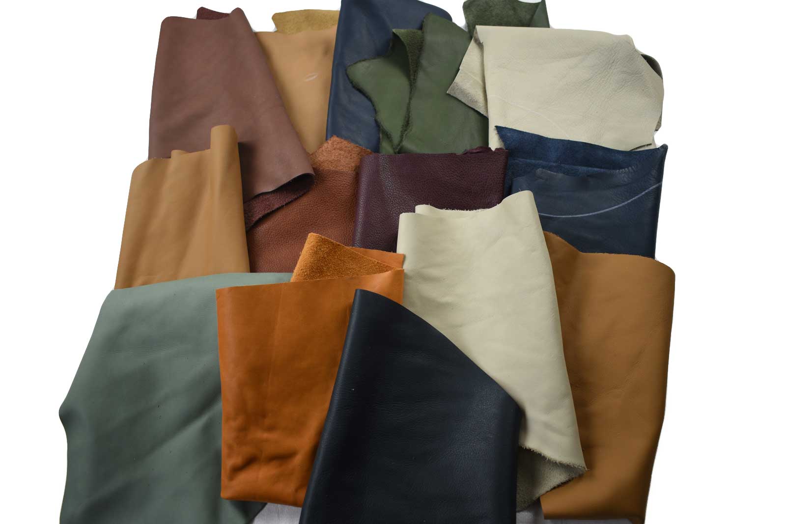 Upholstery leather scraps  1/2 sqft - Assorted Colour