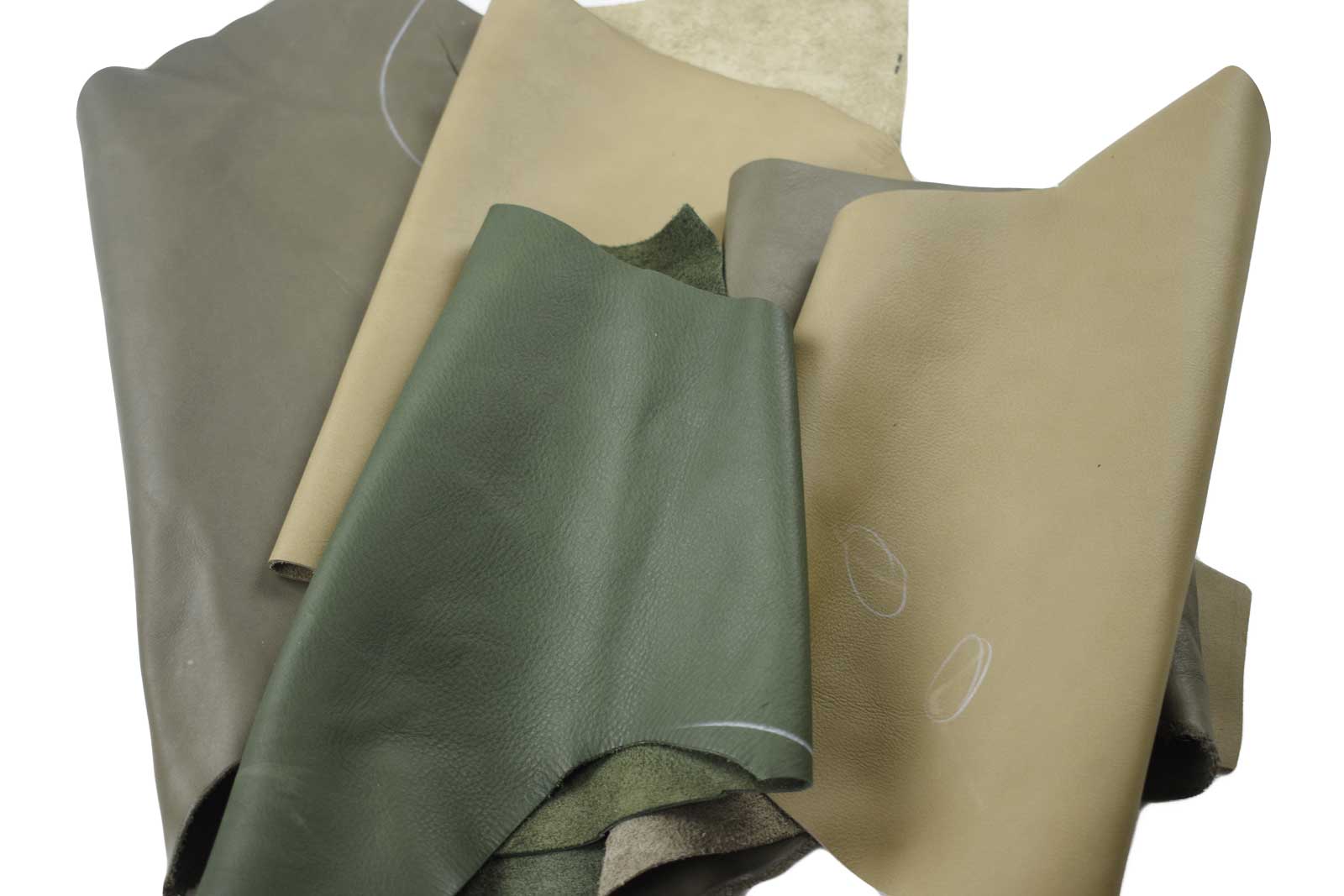 Green leather scraps 1 KG