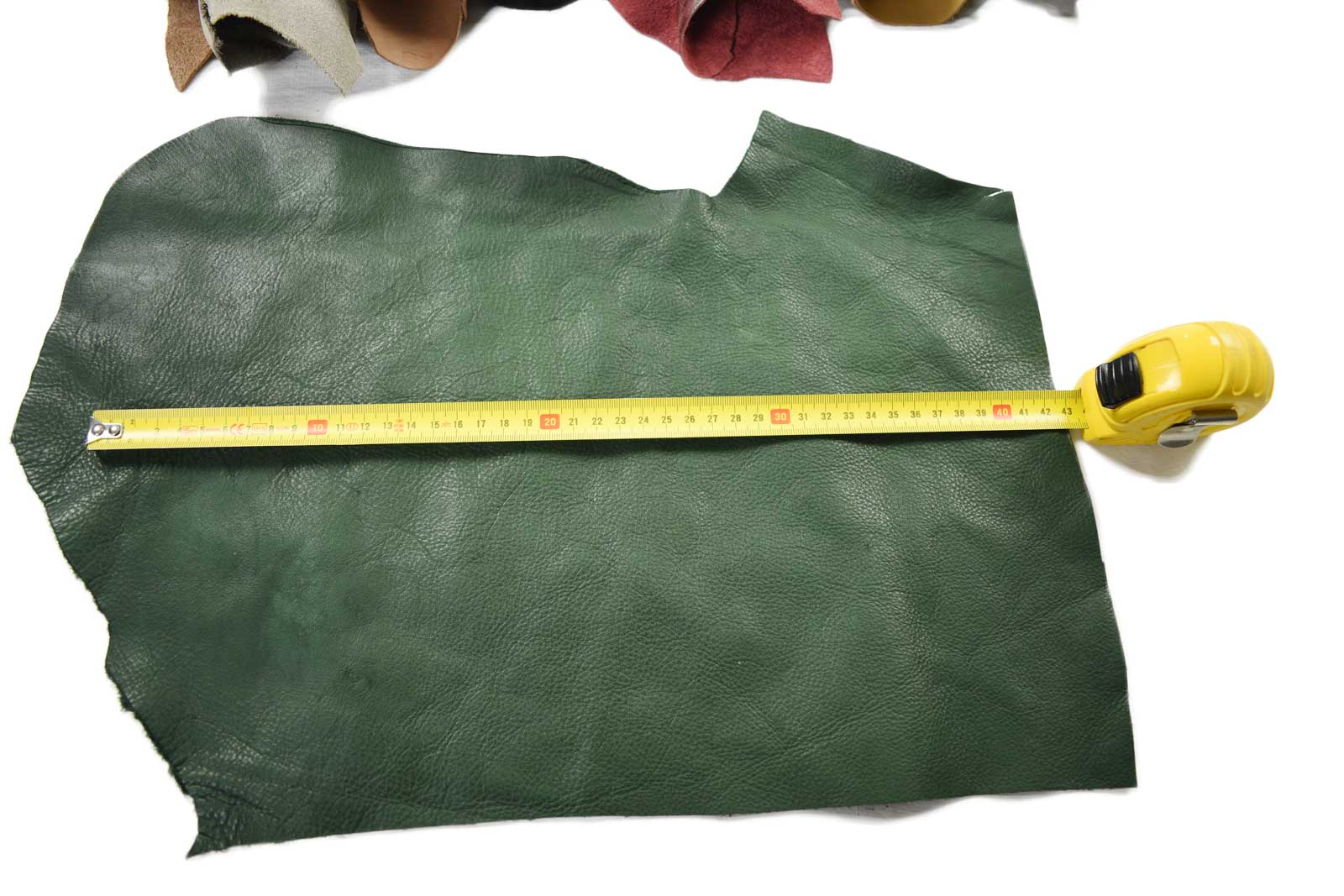 Size of green leather piece