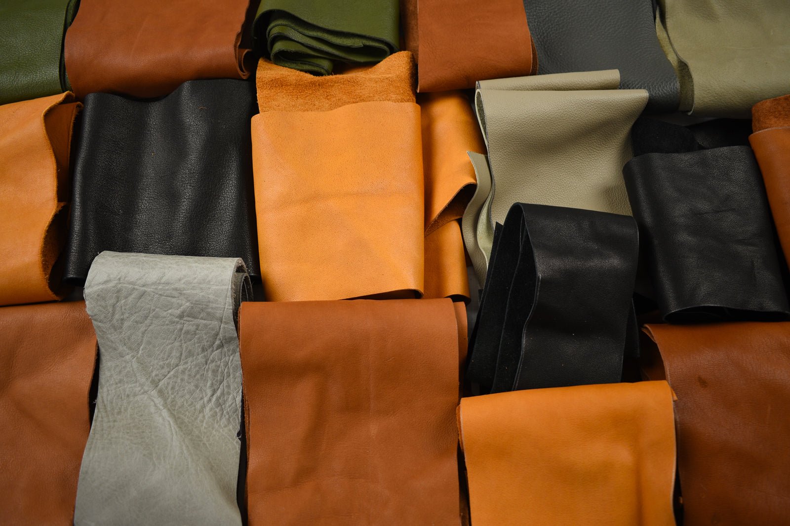 assortment of leather 